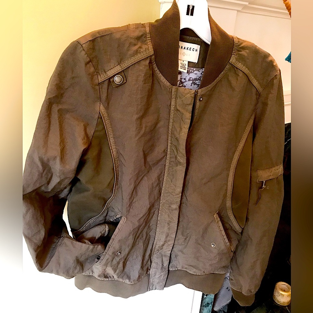 Marrakech Women's Bomber Jacket Army Green Size Small